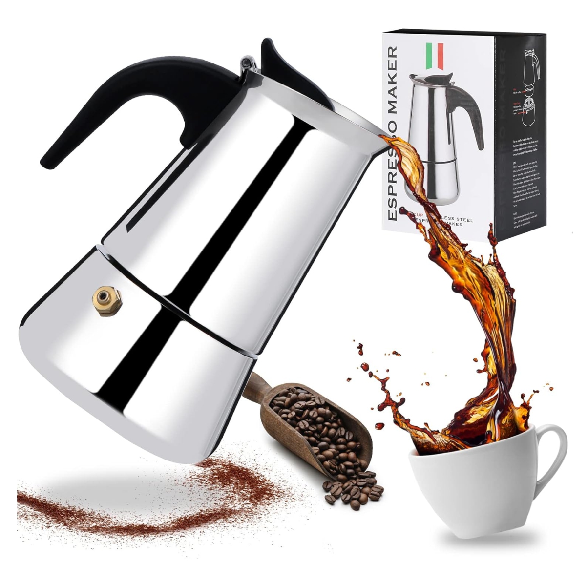 Cafetera Italiana Express De 9 Tazas