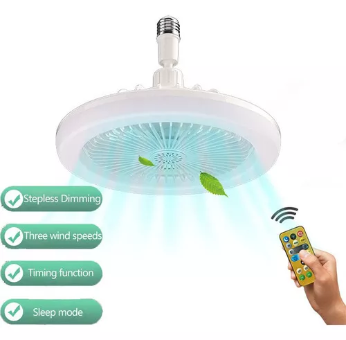 Ventilador De Techo E27 De 30 W Con Lamp